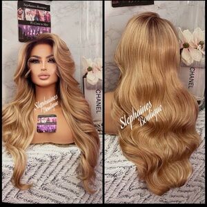 Human Hair Blended Lace Front Wig